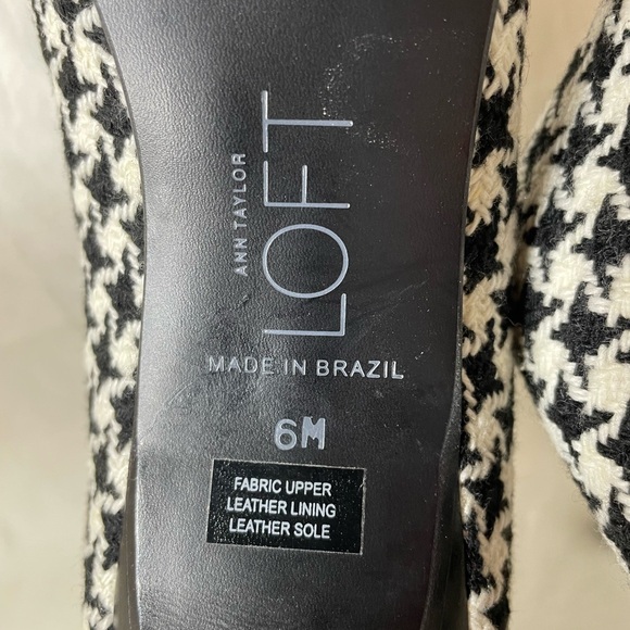 LOFT Black and White Houndstooth Pump Shoes - Picture 6 of 7